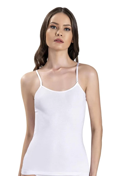 Jiber Kadın Likralı Ayarlanabilir İp Askılı Atlet 546 - 9 Adet  Siyah S - Resim 5