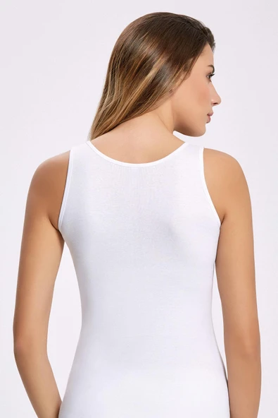 İlke Kadın Mat Biyeli Geniş Askılı Atlet 2002 - 3 Adet  Siyah 2XL - Resim 4