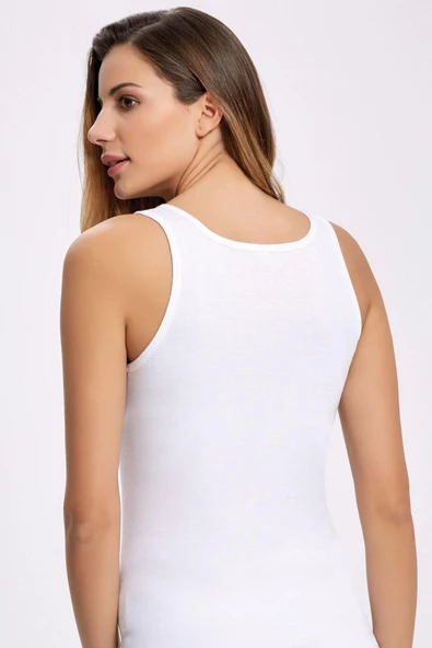 İlke Kadın Güpürlü Geniş Askılı Atlet 2206 - 3 Adet  Siyah S - Resim 3