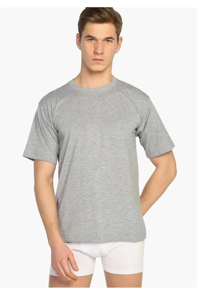 Tutku Erkek Sıfır Yaka Yarım Kol Renkli Fanila Atlet 0105 - 12 Adet  Siyah 2XL - Resim 3