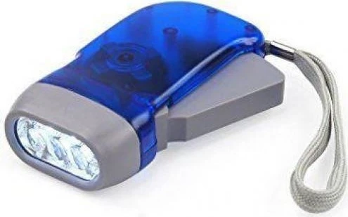 Dinamolu 3 Ledli El Feneri Pilsiz Kendinden Şarjlı Fener, Basmalı Işıldak ürün görseli 1