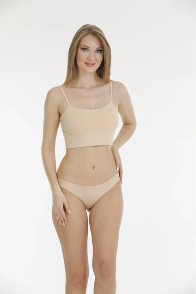 Berrak Kadın Lazer Kesim Polyester Bikini Külot 11690 - 6 Adet  XL Siyah - Resim 7