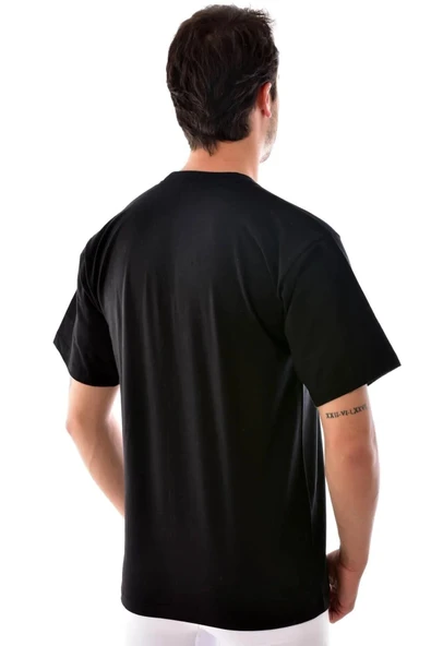 Tutku Erkek Sıfır Yaka Yarım Kol Renkli Fanila Atlet 0105 - 6 Adet  XL Gri - Resim 2