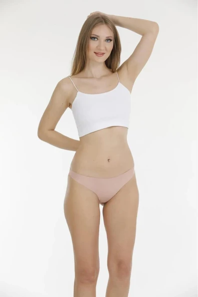 Berrak Kadın Lazer Kesim Polyester Bikini Külot 11690 - 6 Adet  XL Siyah - Resim 3