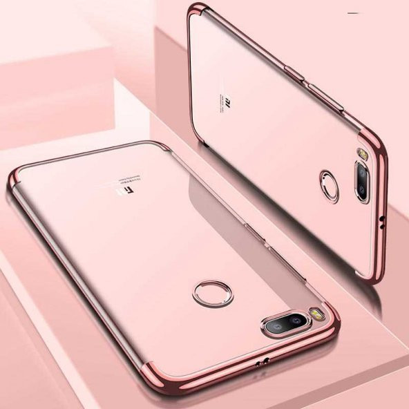 Xiaomi Mi 5x Kılıf  Dört Köşeli Lazer Silikon - 3