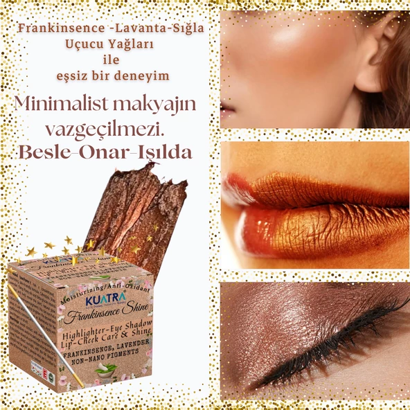 Frankinsence Shine Nemlendirici, Antioksidan, Işıltı Veren Allık-ruj- Göz Farı 'doğal İçerik' - 4