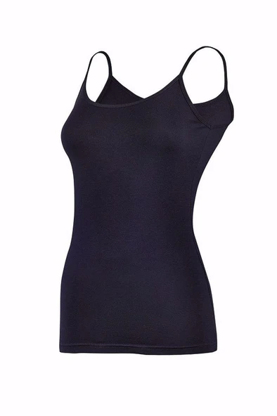 Yıldız Bayan Likralı ip Askılı Atlet Renk Seçenekli  M Gri - Resim 3