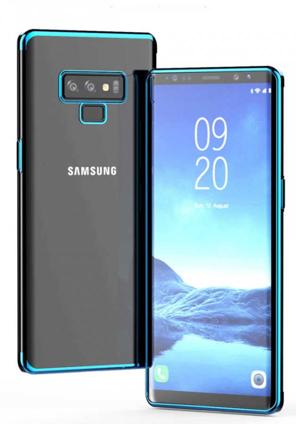 Galaxy Note 9 Kılıf  Dört Köşeli Lazer Silikon - 2