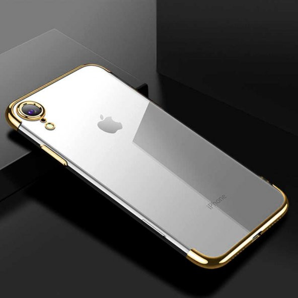 Apple iPhone XR 6.1 Kılıf  Dört Köşeli Lazer Silikon