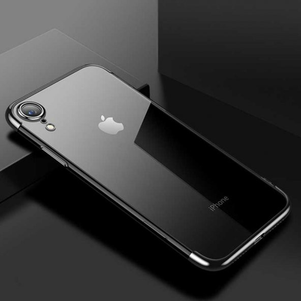 Apple iPhone XR 6.1 Kılıf  Dört Köşeli Lazer Silikon - 2