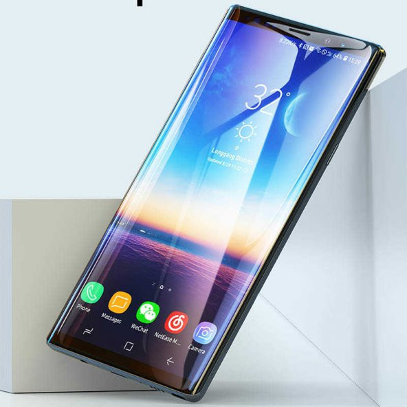 Galaxy Note 9  Full Yapışkanlı Cam Ekran Koruyucu - 2