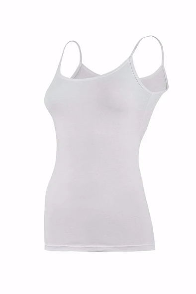 Yıldız Bayan Likralı ip Askılı Atlet Renk Seçenekli  XL Ten - Resim 5