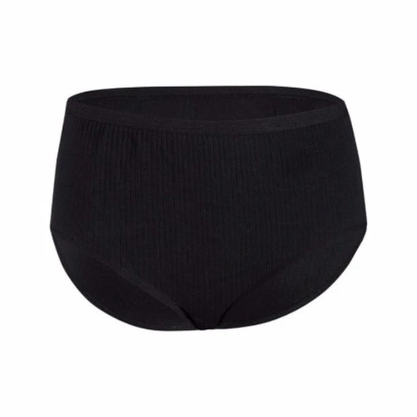 12 Adet Yıldız Çizgili Yüksek Bel Bato Külot  M Ten - Resim 2