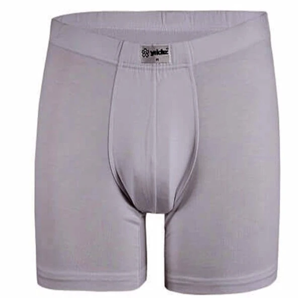 3'Lü Yıldız 320-321-322-323 Erkek Bambu Likralı Boxer  Beyaz L - Resim 2