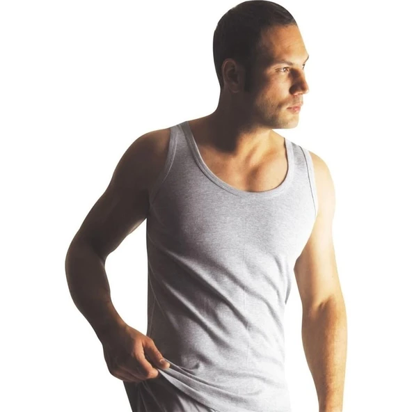 Yıldız 370-371-372 Erkek Likralı Atlet 2'Li   Siyah 3XL - Resim 6