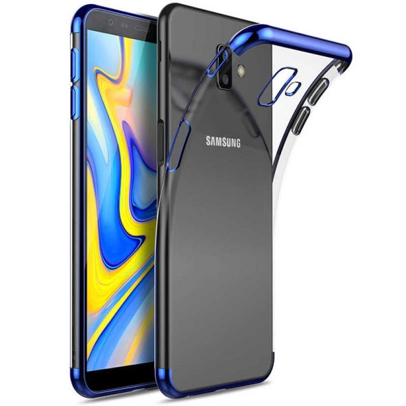 Galaxy J6 Plus Kılıf  Dört Köşeli Lazer Silikon - 2