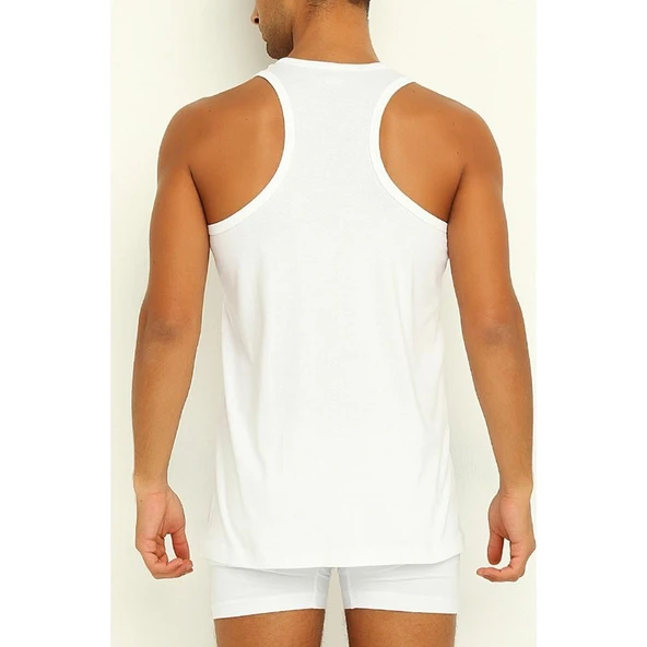 2'Li Yıldız 375-376-377 Erkek Likralı Rambo Atlet  Siyah 2XL - Resim 5