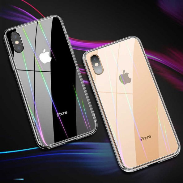 Apple iPhone XS 5.8 Kılıf  Rainbow Kapak