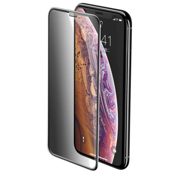Apple iPhone XS Max 6.5  Anti-Dust Privacy Temperli  Ekran Koruyucu