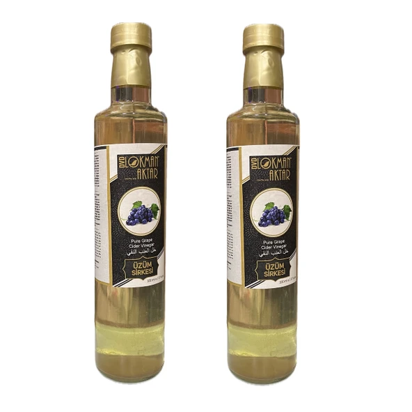 Üzüm Sirkesi, Katkısız, Doğal, 2 Adet, Lokman Aktar