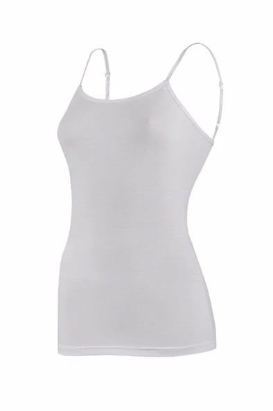 Yıldız Kadın Modal Ayarlanabilen Askılı Atlet 3'Lü Paket - 2185-2186-2187  Ekru S - Resim 6