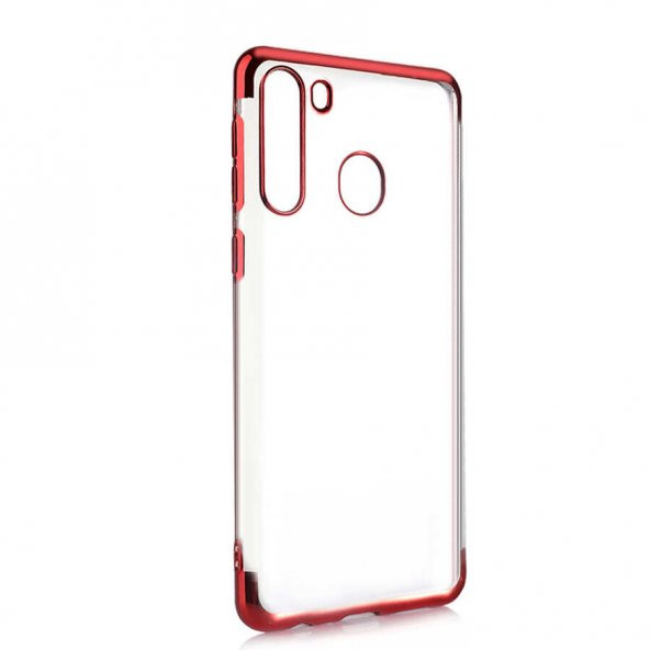 Galaxy A11 Kılıf  Dört Köşeli Lazer Silikon - 2