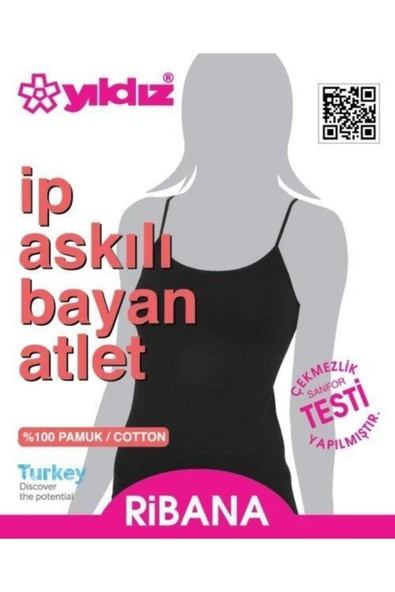 Yıldız Kadın Ribana Biyeli İp Askılı Atlet 3'Lü Paket - 2026-2043-2047  Beyaz L - Resim 5