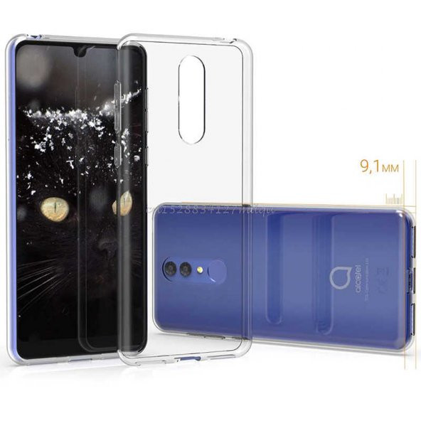 Alcatel 3 2019 Kılıf  Süper Silikon - 2