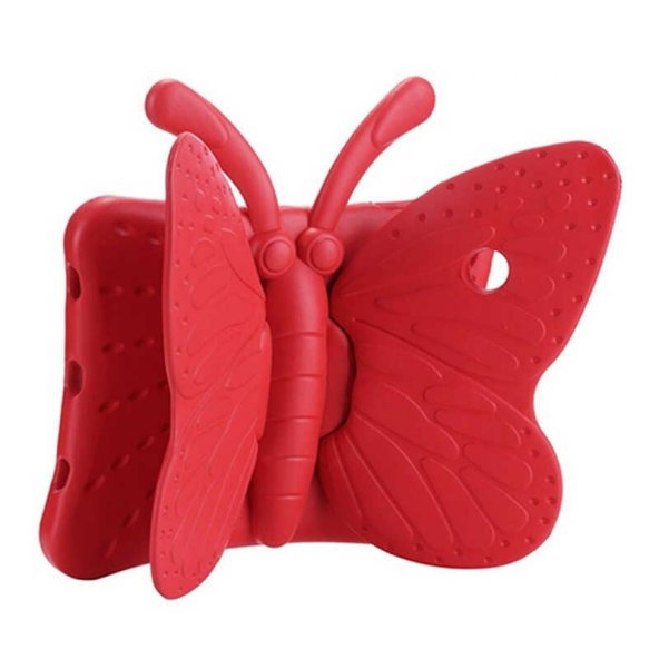 Apple iPad 10.2 (8.Nesil)  Butterfly Çocuklar İçin Kelebek Figür Standlı Tablet Kılıf