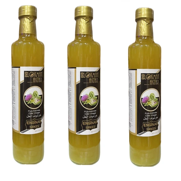 Enginar Sirkesi, Katkısız, Doğal, 3 Adet, Lokman Aktar