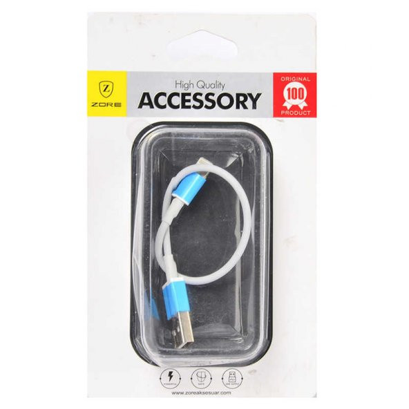 Lightning Beyaz 25-30 Cm Kısa Usb Kablo