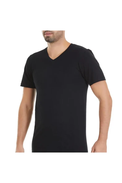 Yıldız Erkek Süprem V Yaka Fanila Atlet 23/54 - 6 Adet  Beyaz 2XL - Resim 3