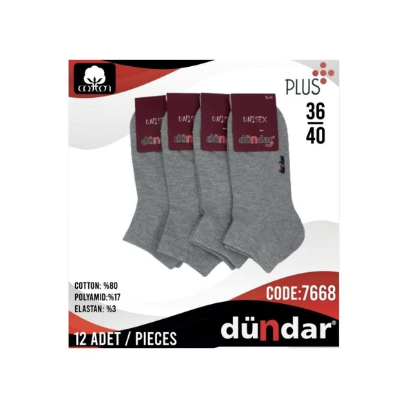 Dündar Kadın Havlu Patik Çorap - 12 Adet  Siyah 36-40 - Resim 4