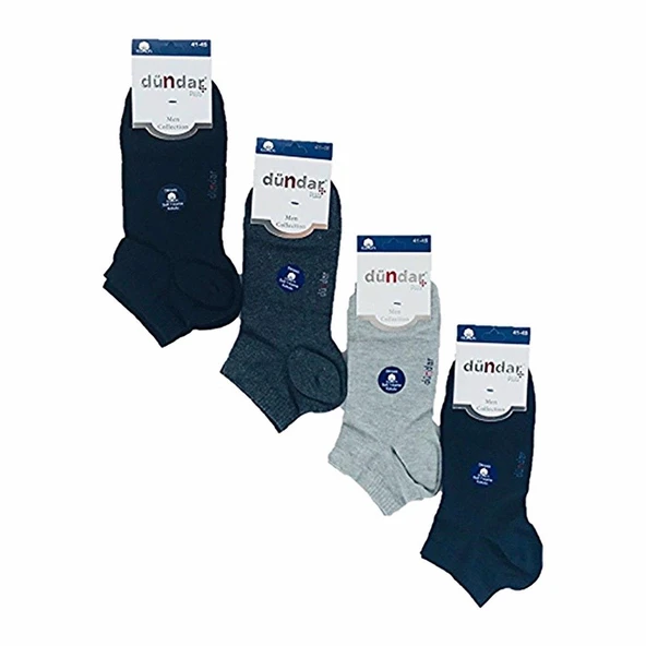 6 Adet Dündar Unisex Patik Dikişsiz Cotton Plus Çorap  Karışık Renk 36-40 - Resim 3