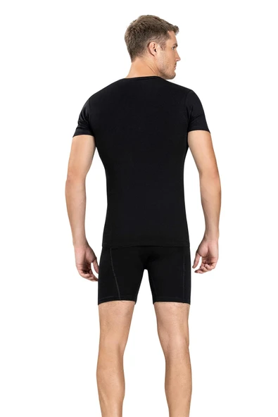 Jiber Erkek Pamuk'lu Likralı V Yaka Fanila Atlet 213 - 3 Adet  Beyaz S - Resim 5