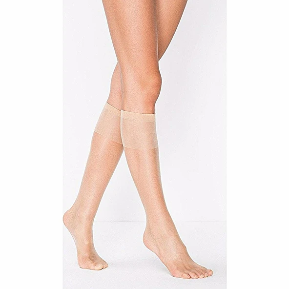 6 ADET PENTİ SÜPER İNCE 15'DEN MAT PANTOLON ÇORABI DİZ ALTI  Siyah Standart - Resim 6