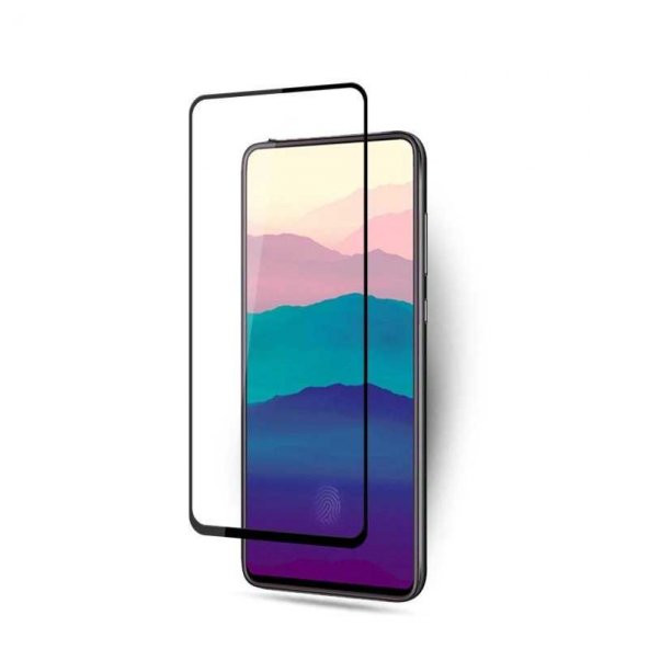 Galaxy A80  Kenarları Kırılmaya Dayanıklı Cam Ekran Koruyucu