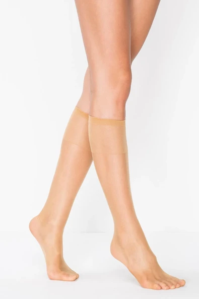 Penti Kadın Fit İnce Parlak Diz Altı 15 Den Pantolon Çorabı PLP500- 12 Adet  Siyah Standart - Resim 5