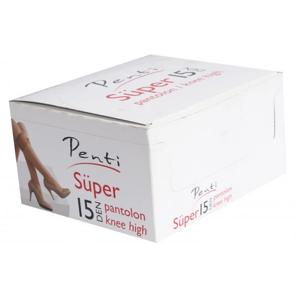 6 ADET PENTİ SÜPER İNCE 15'DEN MAT PANTOLON ÇORABI DİZ ALTI  Siyah Standart - Resim 5