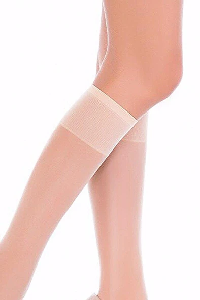 12 Adet Penti Kadın Fit 15 Parlak Pantolon Dizaltı Çorap  Standart Ten - Resim 2