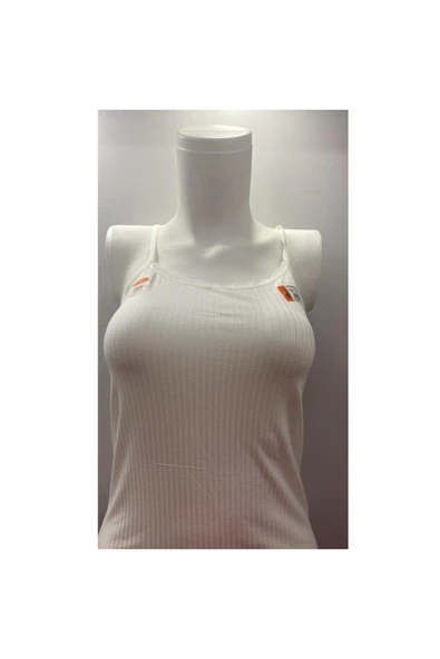 İlke Kadın Likralı Viskon İp Askılı Atlet 221 - 6 Adet  L - XL Petrol - Resim 3