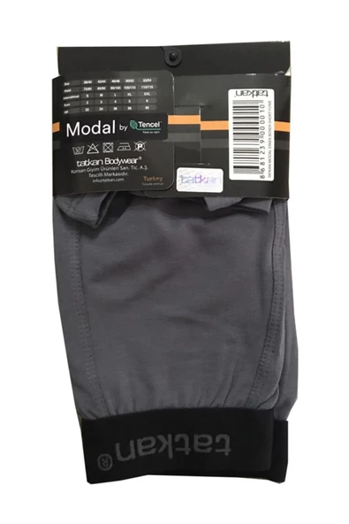 Tatkan Erkek Modal Penye Boxer - 12 Adet  2XL Füme - 2