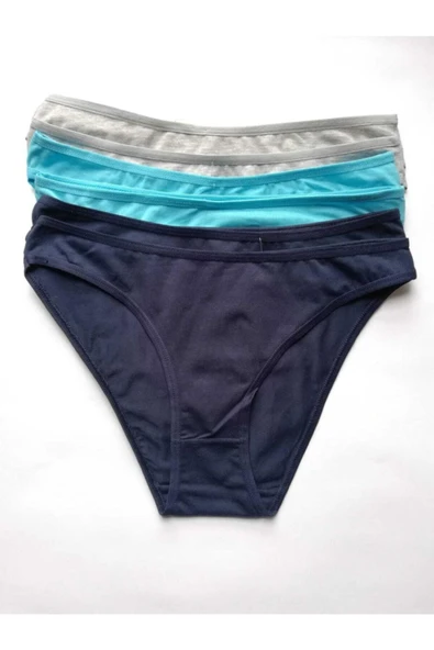 6'Lı Berrak 2056 Kadın Likralı Slip Külot  Siyah S - Resim 7