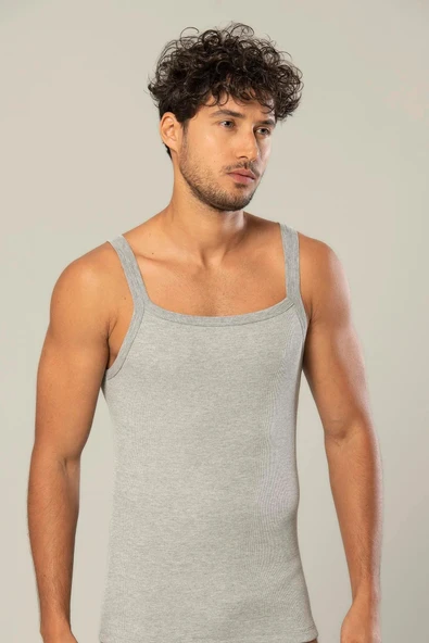 Erdem Erkek İnce Askılı Kaşkorse Atlet 1117 - 6 Adet  Beyaz M - Resim 5