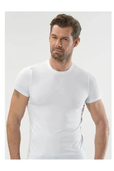 Anıt Erkek Sıfır Yaka Modal Fanila Atlet 1203 - 3 Adet   Siyah 2XL - Resim 2