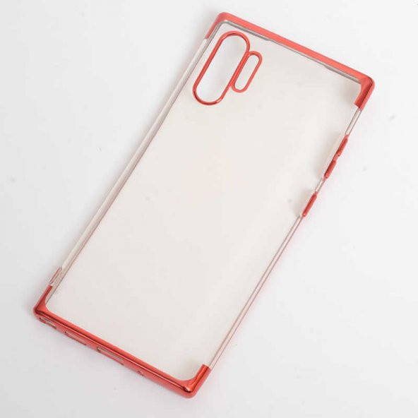 Galaxy Note 10 Plus Kılıf  Dört Köşeli Lazer Silikon - 3