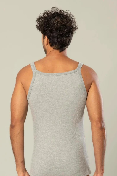 Erdem Erkek İnce Askılı Kaşkorse Atlet 1117 - 6 Adet  Beyaz 2XL - Resim 7