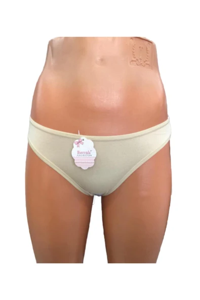 6'Lı Berrak 2056 Kadın Likralı Slip Külot  Gri S - Resim 4