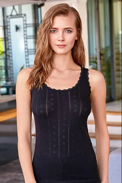 Berrak Kadın Geniş Askılı Atlet 8049 - 6 Adet  3XL GRİMELANJ - Resim 6