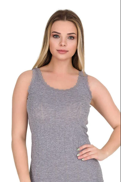 Berrak Kadın Geniş Askılı Atlet 8049 - 6 Adet  Beyaz 2XL - Resim 5